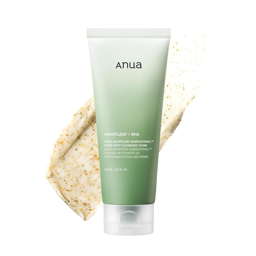 Anua Heartleaf Quercetinol Pore Deep Cleansing Foam, Face wash for Pore Refining Cleanser, Hydrating Daily Facial Cleanser For Double Cleansing, Gentle Foaming with BHA, Korean Skincare, 5.07 fl.oz. — image 1